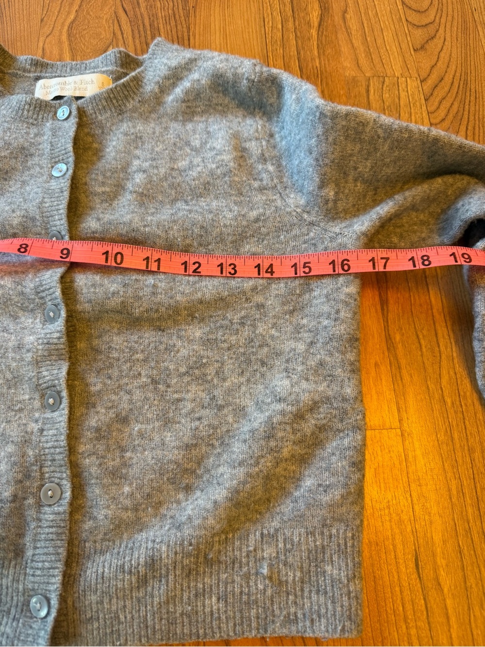 Abercrombie & Fitch Gray Button-Front Wool Blend Cardigan S - Picture 5 of 6